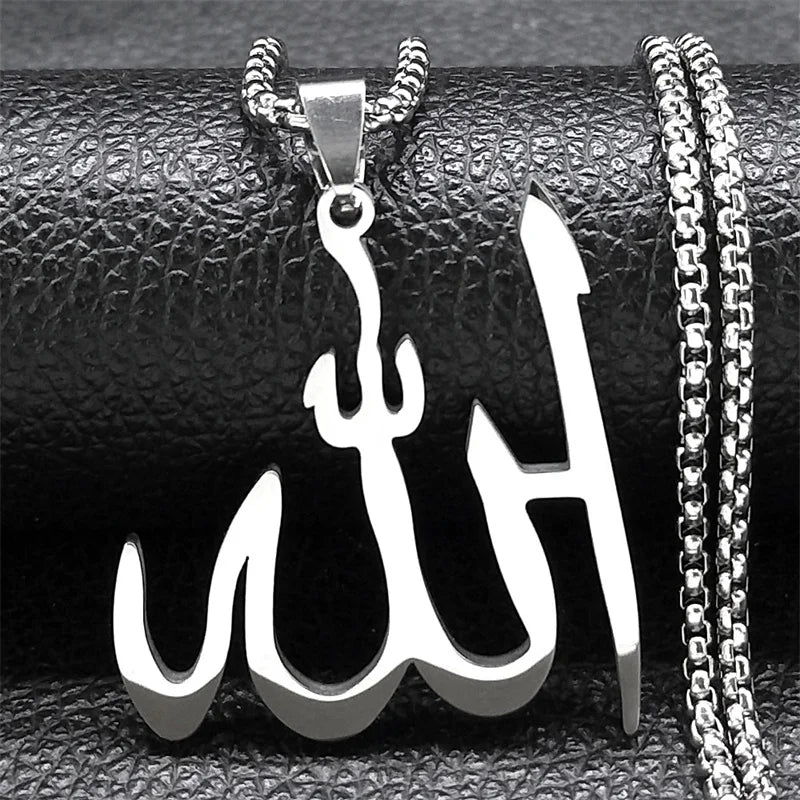 Náhrdelník s přívěskem Allah arabský islám muslim stříbrný 50 cm