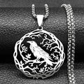 Collier avec Pendentif Arbre avec Oiseau argent