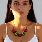 Collier avec Pendentif Boules de Noël