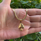 Collier avec Pendentif Champignon or