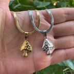 Collier avec Pendentif Champignon argent