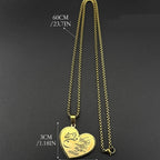 Necklace with heart pendant Allah and Muhammad Arabic Islamic Muslim