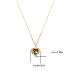 Collier avec pendentif coeur cristal