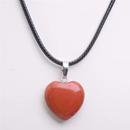 Collier avec Pendentif Coeur en Pierre Naturelle