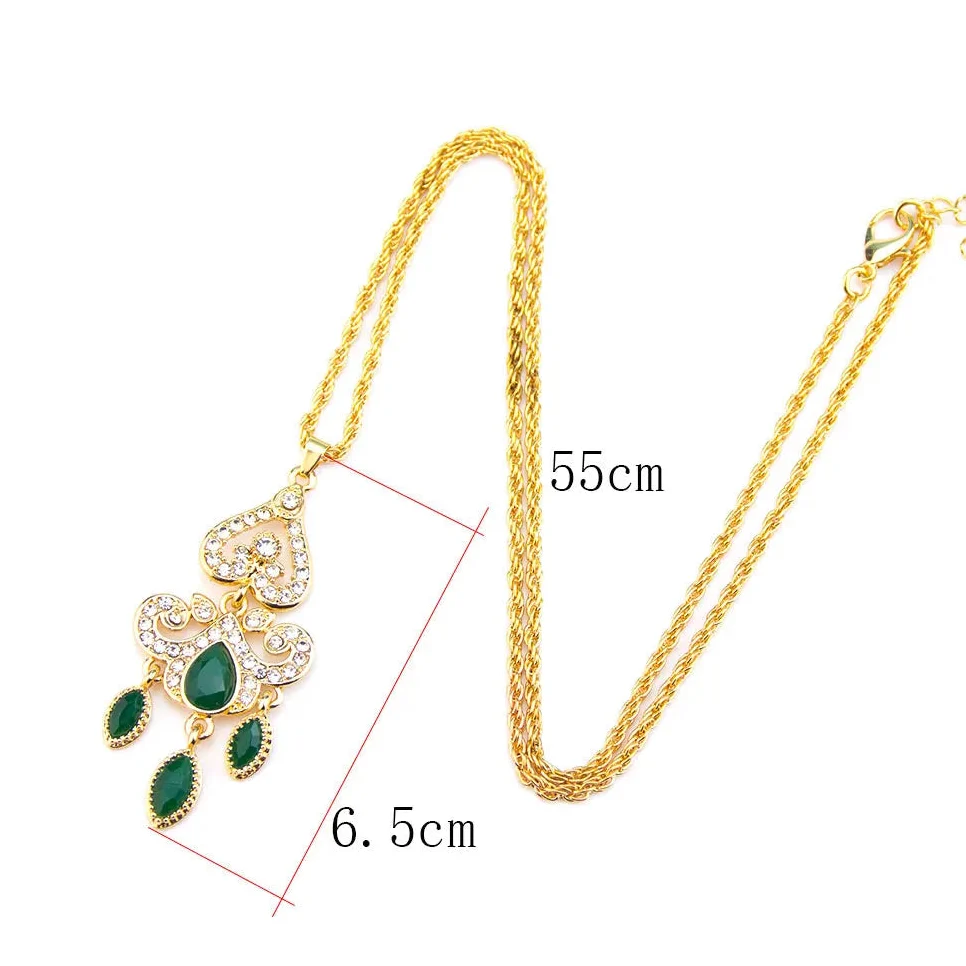 Halsband med traditionellt arabiskt färgat hänge