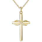 Collier avec pendentif croix infini orné de cristaux