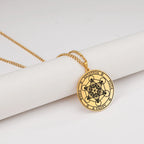 Collier avec Pendentif Cube Métatron or