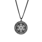 Collier avec Pendentif Cube Métatron noir