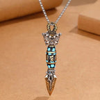 Collier avec pendentif dague phurba rituelle tibétaine de protection anti-stress