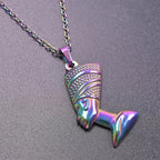 Collier avec Pendentif de Nefertiti argent ancien