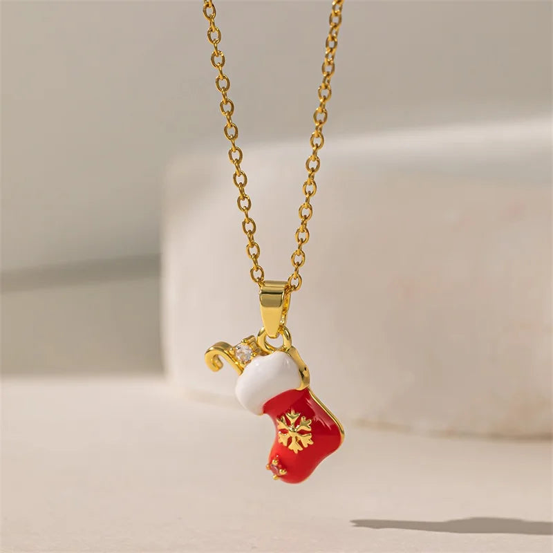 Collier avec Pendentif de Noël botte