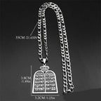 Collana con ciondolo delle preghiere ebraiche i 10 comandamenti della Torah