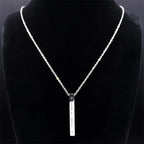 Necklace with Mesuzah protection pendant and Jewish Hebrew letters in silver