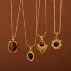 Collier avec Pendentif de Protection Oeil de Tigre pour Femme D