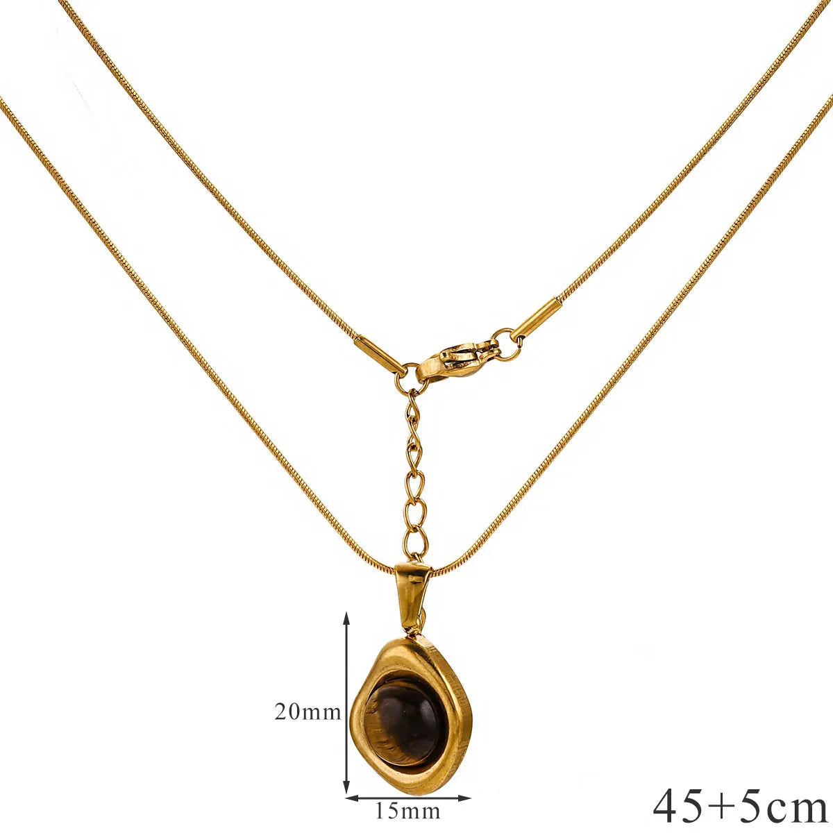 Collier avec Pendentif de Protection Oeil de Tigre pour Femme B