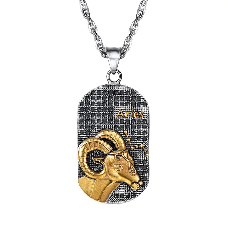 Collier avec Pendentif de Style Signe du Zodiaque Astrologique