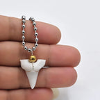 Collier avec Pendentif Dent de Requin Blanche