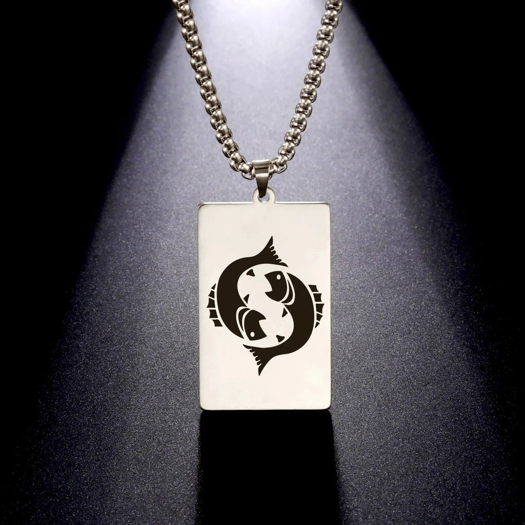 Collier avec Pendentif Elégant Signe du Zodiaque Astrologique