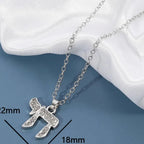 Collana con ciondolo in strass del simbolo di vita ebraica Chai