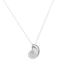 Collier avec Pendentif Coquillage Escargot pour Homme argent