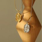 Collier avec pendentif fleur de rose argent