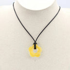 Collier avec Pendentif Fleur Style Romantique jaune 