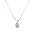 Collier avec pendentif goutte d'eau ovale étincelant