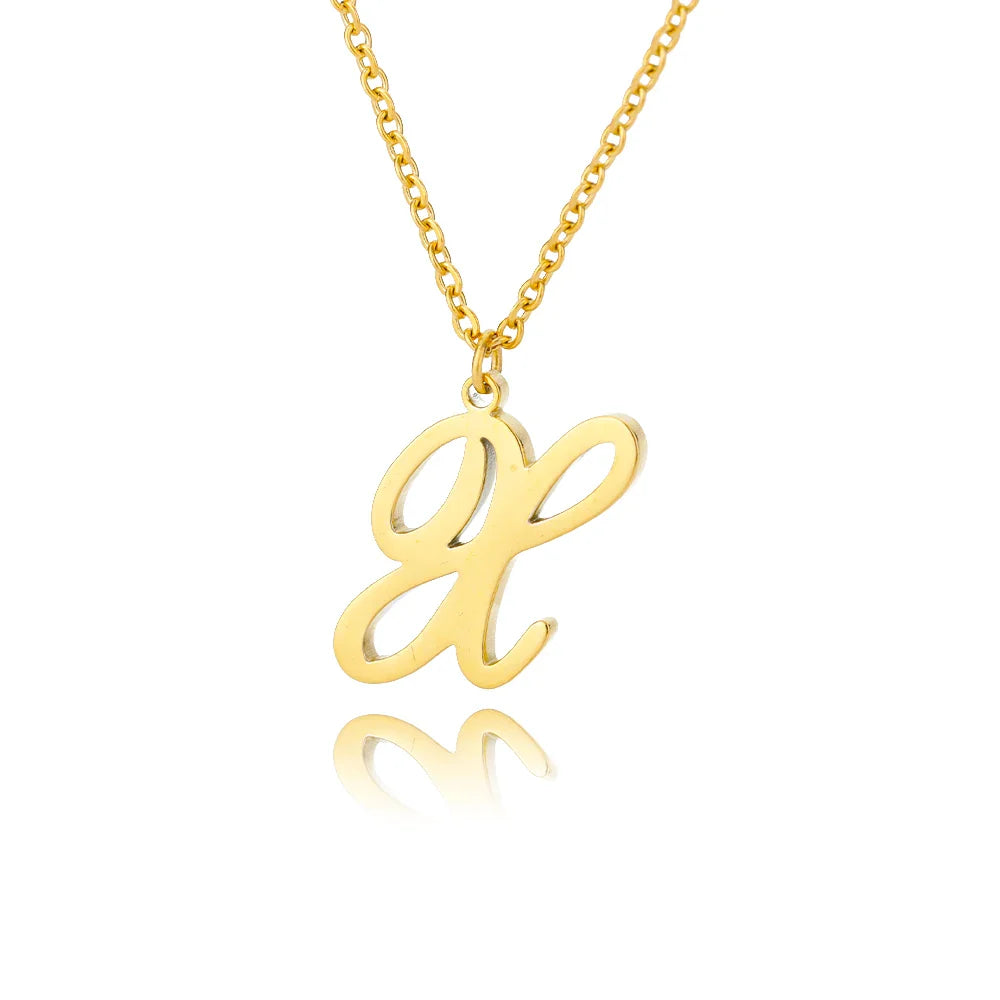 Halsband med bokstavsberlock för kvinnor x