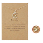 Halskette mit Mondanhänger aus Strass Geburtsstein