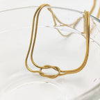 Collier avec Pendentif Noeud Minimaliste or