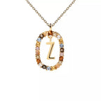 Collier avec pendentif ovale initiale z
