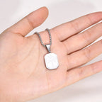 Halskette mit geometrischem Palmenanhänger aus Silber