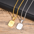 Halskette mit geometrischem Palmenanhänger aus Gold