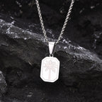 Halskette mit geometrischem Palmenanhänger aus Silber