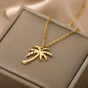 Collier avec Pendentif Palmier pour Femme or