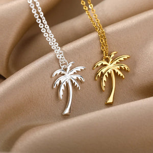 Collier avec Pendentif Palmier pour Femme argent