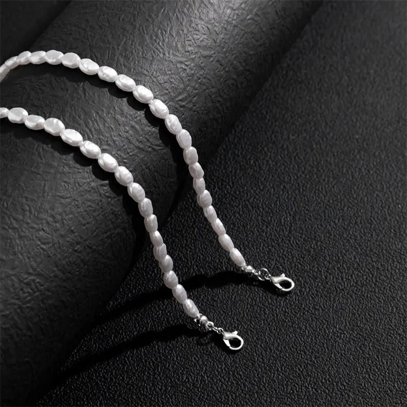 Collana con pendente a perla ovale