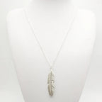 Collier avec Pendentif Plume pour Homme ou Femme argent