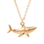Collier avec Pendentif Requin or
