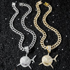 Collier avec Pendentif Requin en Strass argent