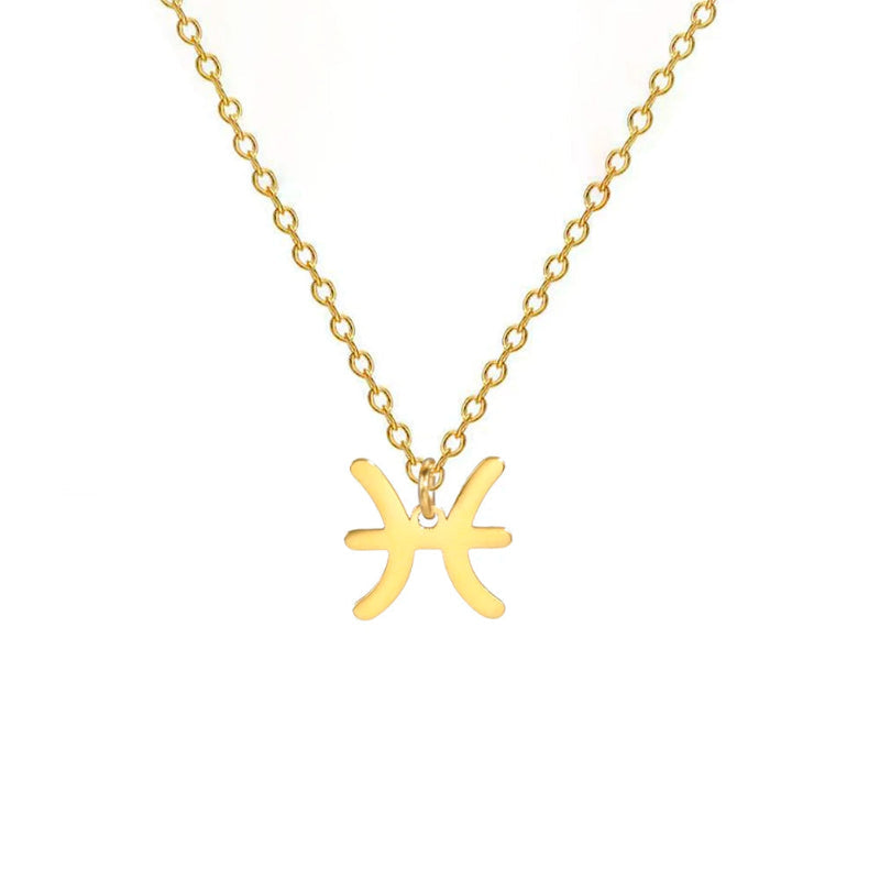 Collier avec Pendentif Dorés Signe du Zodiaque