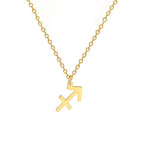 Collier avec Pendentif Dorés Signe du Zodiaque