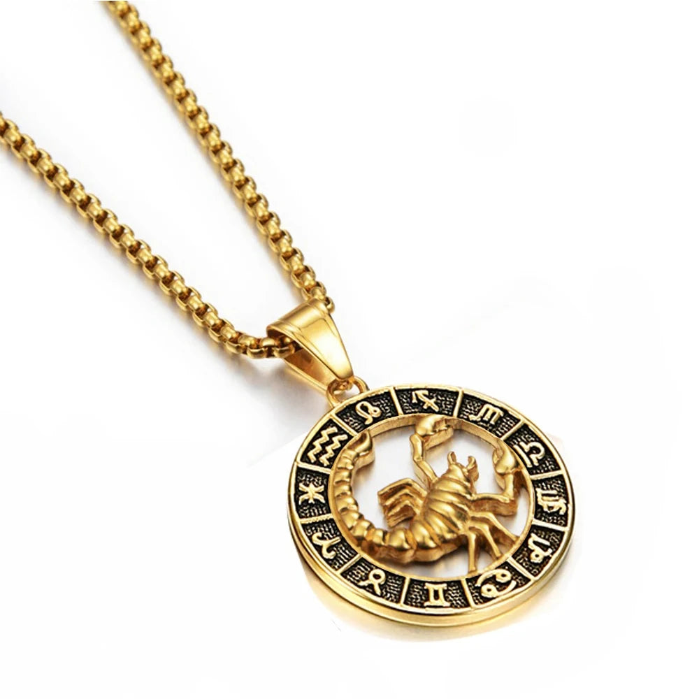 Collier avec Pendentif Signe du Zodiaque Astrologique