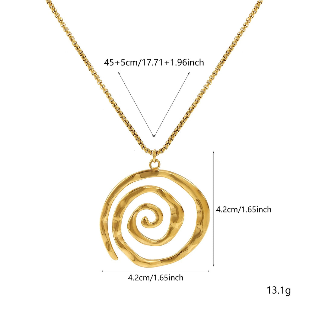 Náhrdelník se zlatým spirálovým přívěskem