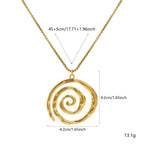 Náhrdelník se zlatým spirálovým přívěskem