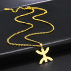 Collier avec pendentif symbolique berbère "yaz" arabe pour femme or