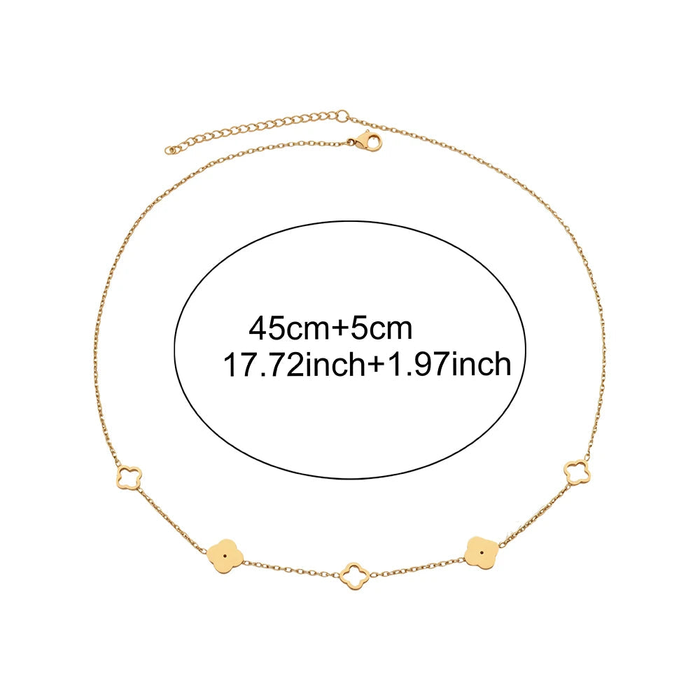 Collier avec Pendentif Trèfle à 4 Feuilles 