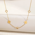 Collier avec Pendentif Trèfle à 4 Feuilles or