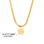 Collier avec Pendentif Trèfle à 4 Feuilles Porte Bonheur