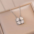 Collier Ras de Cou avec Pendentif Trèfle à 4 Feuilles Porte Bonheur argent